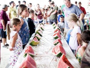 Watermelon eating contest for Beauregard Watermelon Festival